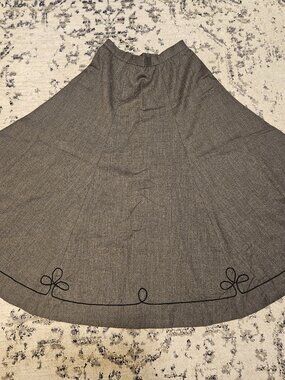 Vintage Components by Susan Bristol 100% Long Wool Skirt Size 6